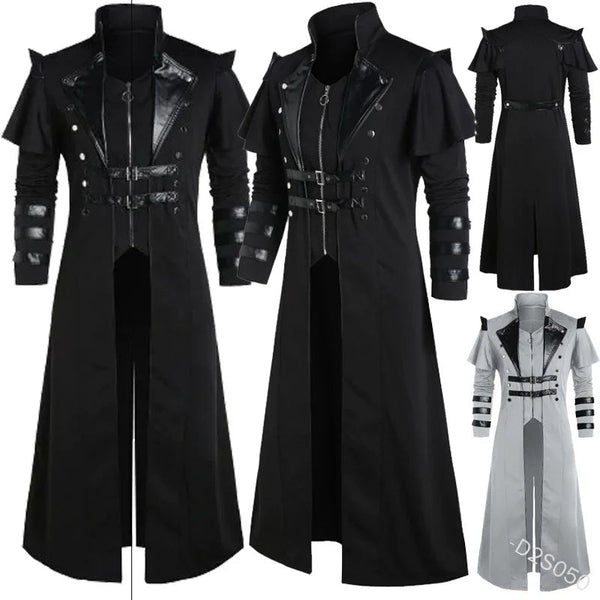 Steampunk Gothic Trench Coat Halloween Costume Jacket