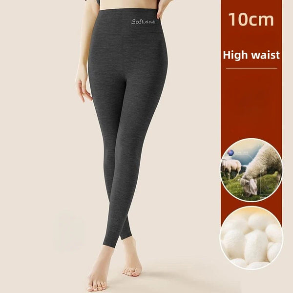 Silk Velvet Thermal Leggings for Women - High Waist Tummy Control & Butt Lift Winter Pants