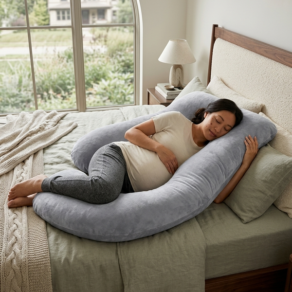 Huggable - U Shaped Ergonomic Cooling Pregnancy Body Pillow