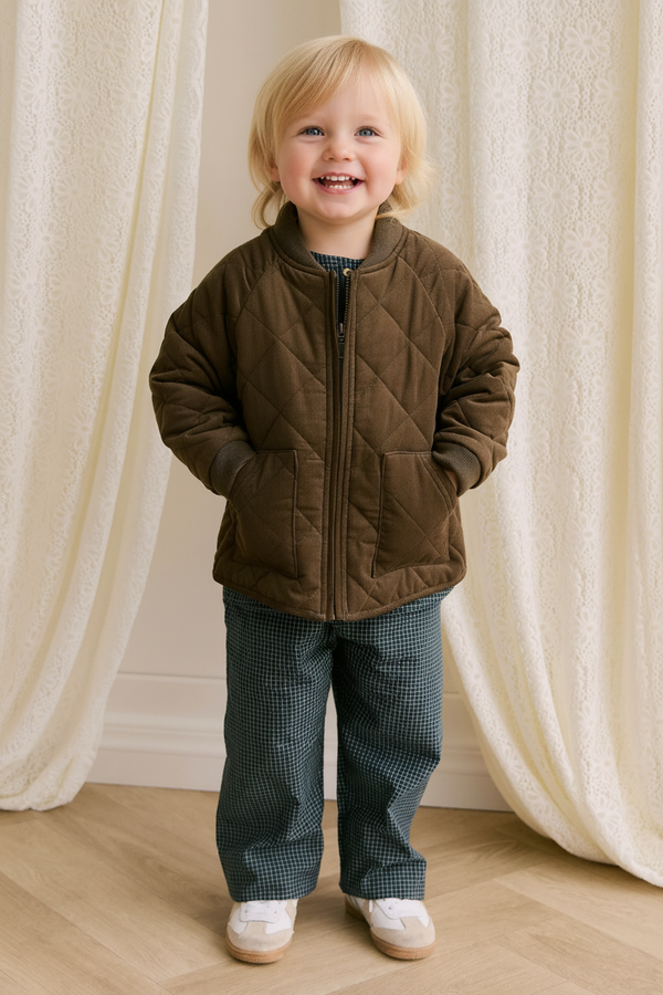 Cotton Baby Jacket - Bear Print