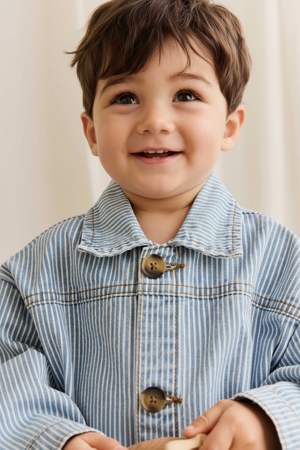 Cotton Baby Jacket - Festive Stripe