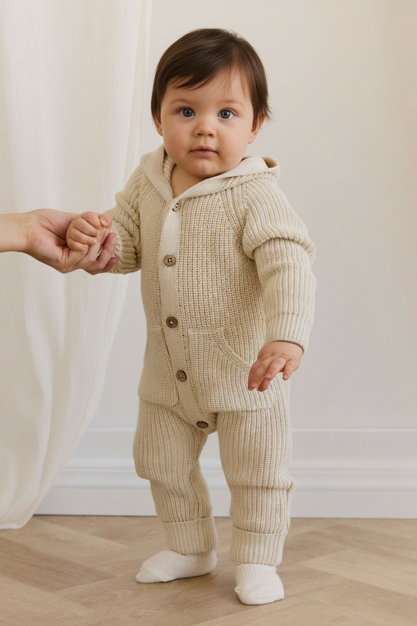 Cotton Baby Romper - Vanilla Cream