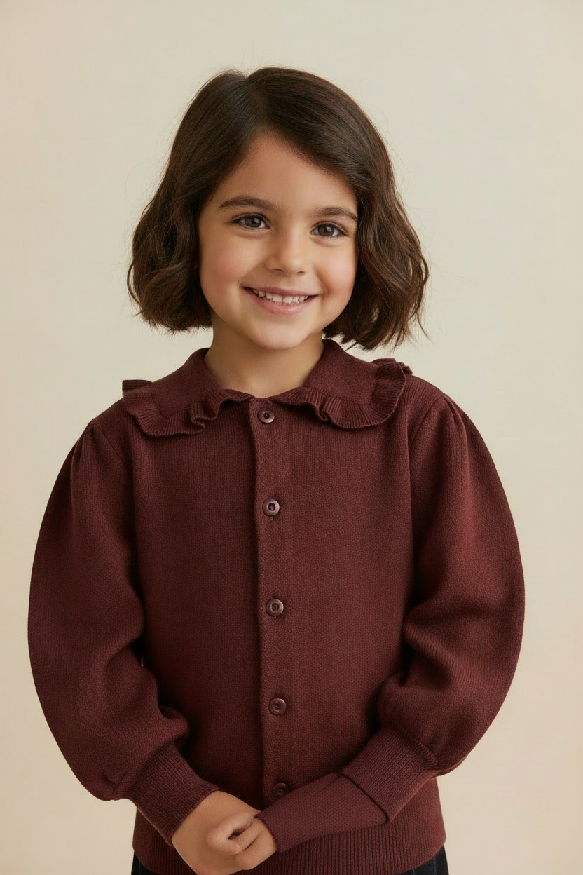 Cotton Baby Sweater - Chocolate Brown