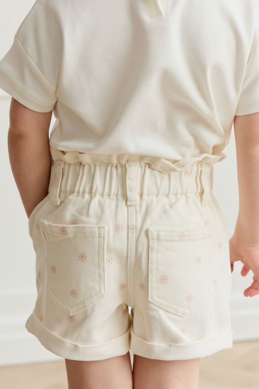 Cotton Baby Shorts - Cream
