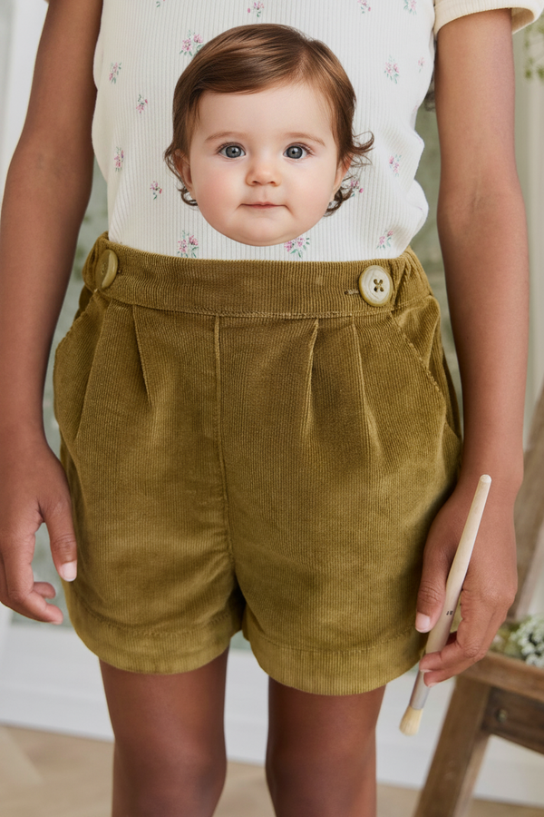 Cotton Baby Shorts - Floral Print
