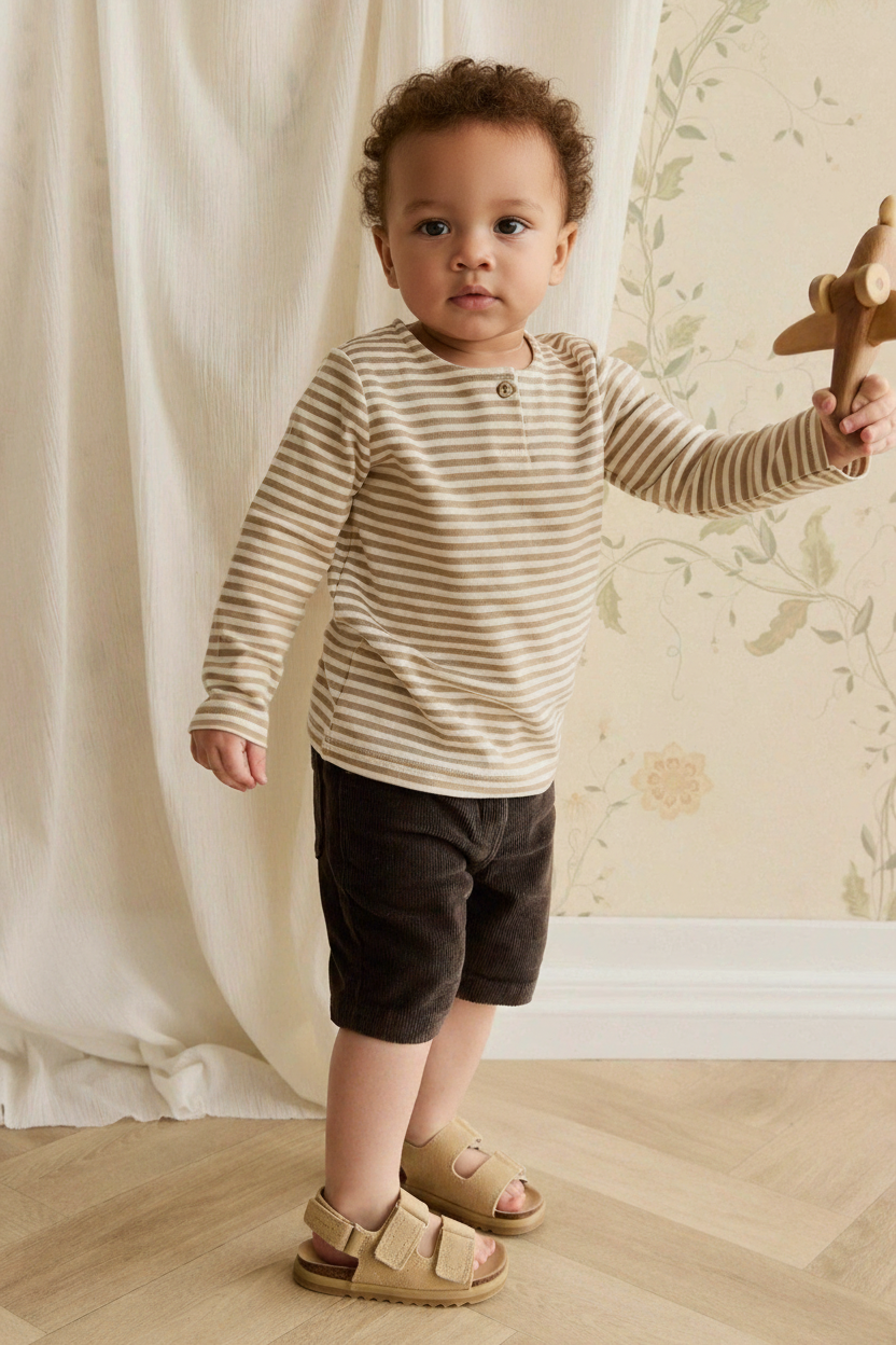 Cotton Baby Shorts - Dark Brown