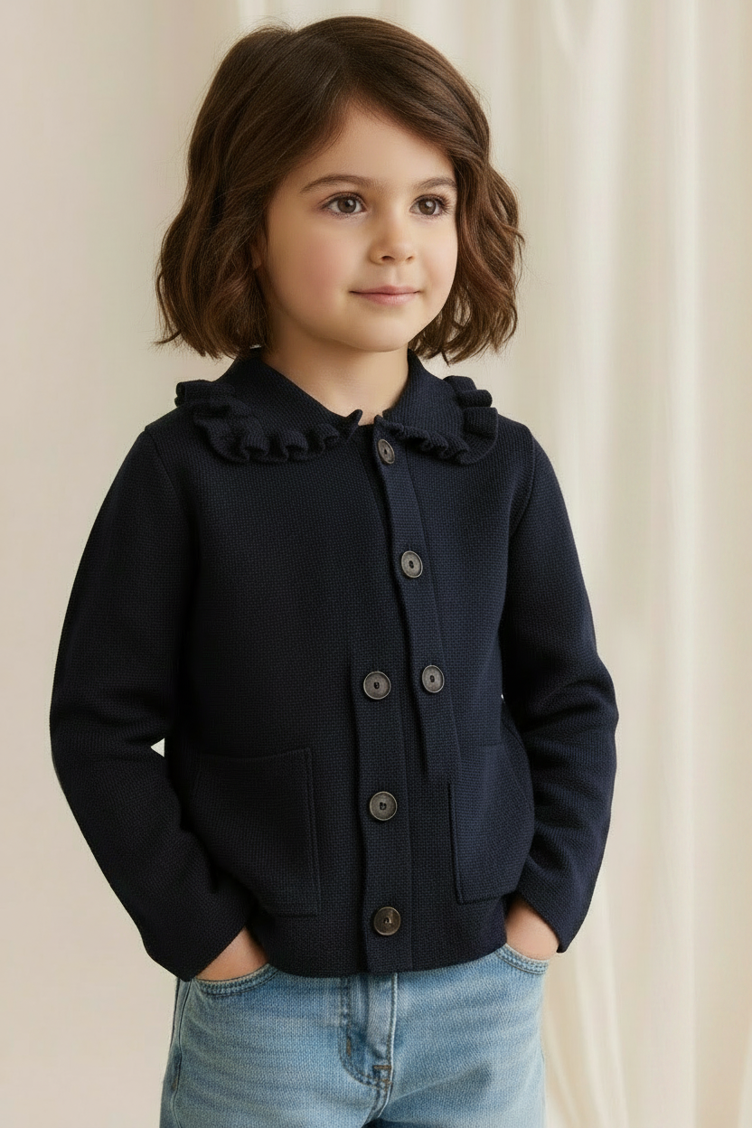 Cotton Baby Sweater - Navy