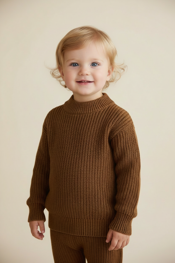 Cotton Baby Sweater - Autumn Bronze