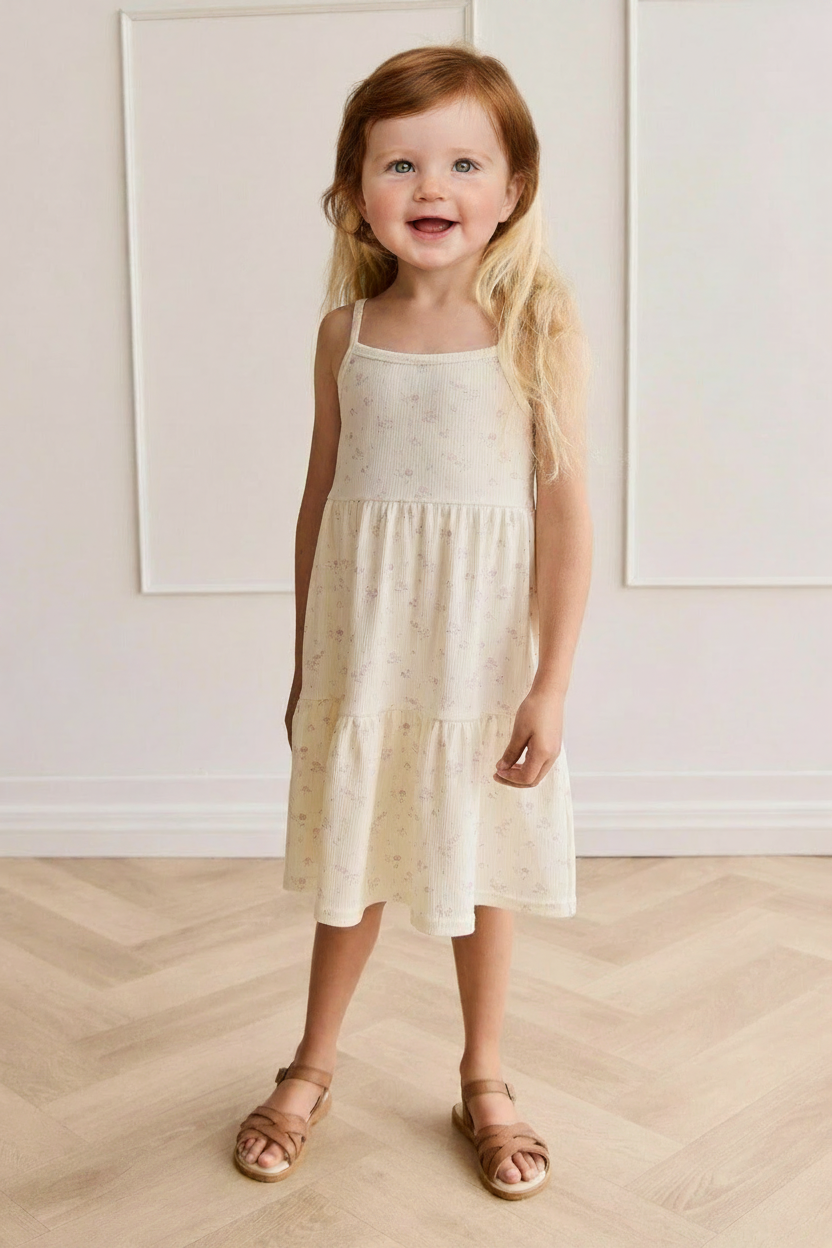 Organic Cotton Baby Dress - White