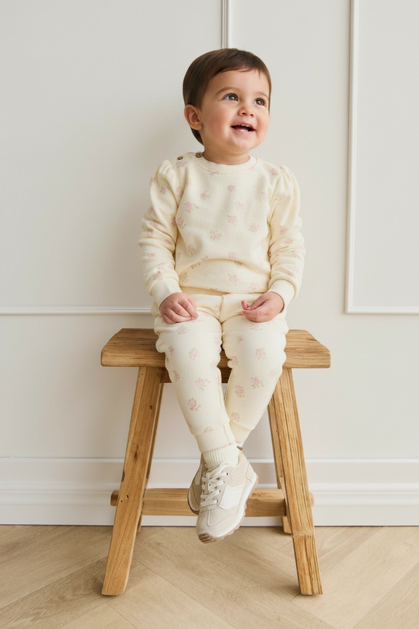 Organic Cotton Baby Pants - White