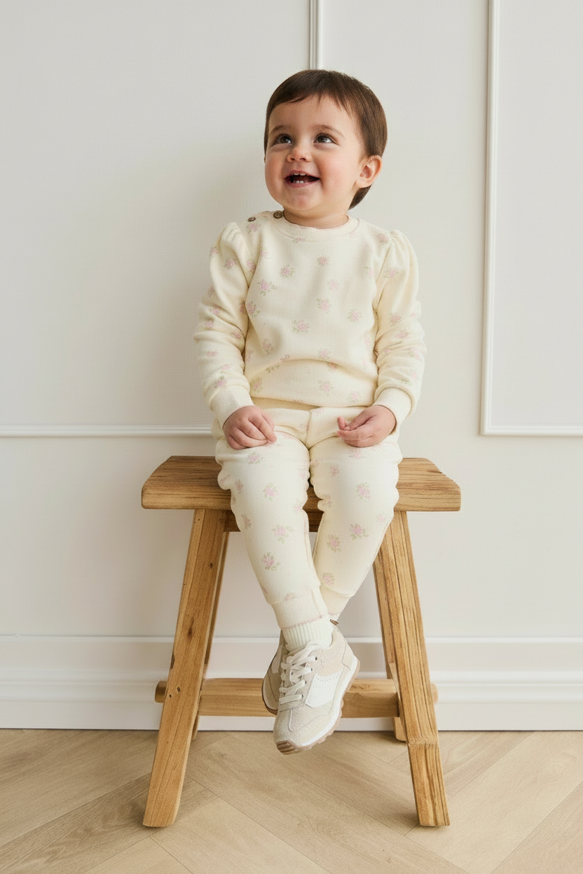 Organic Cotton Baby Pants - White