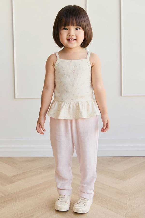 Cotton Muslin Baby Pants - Cinnamon