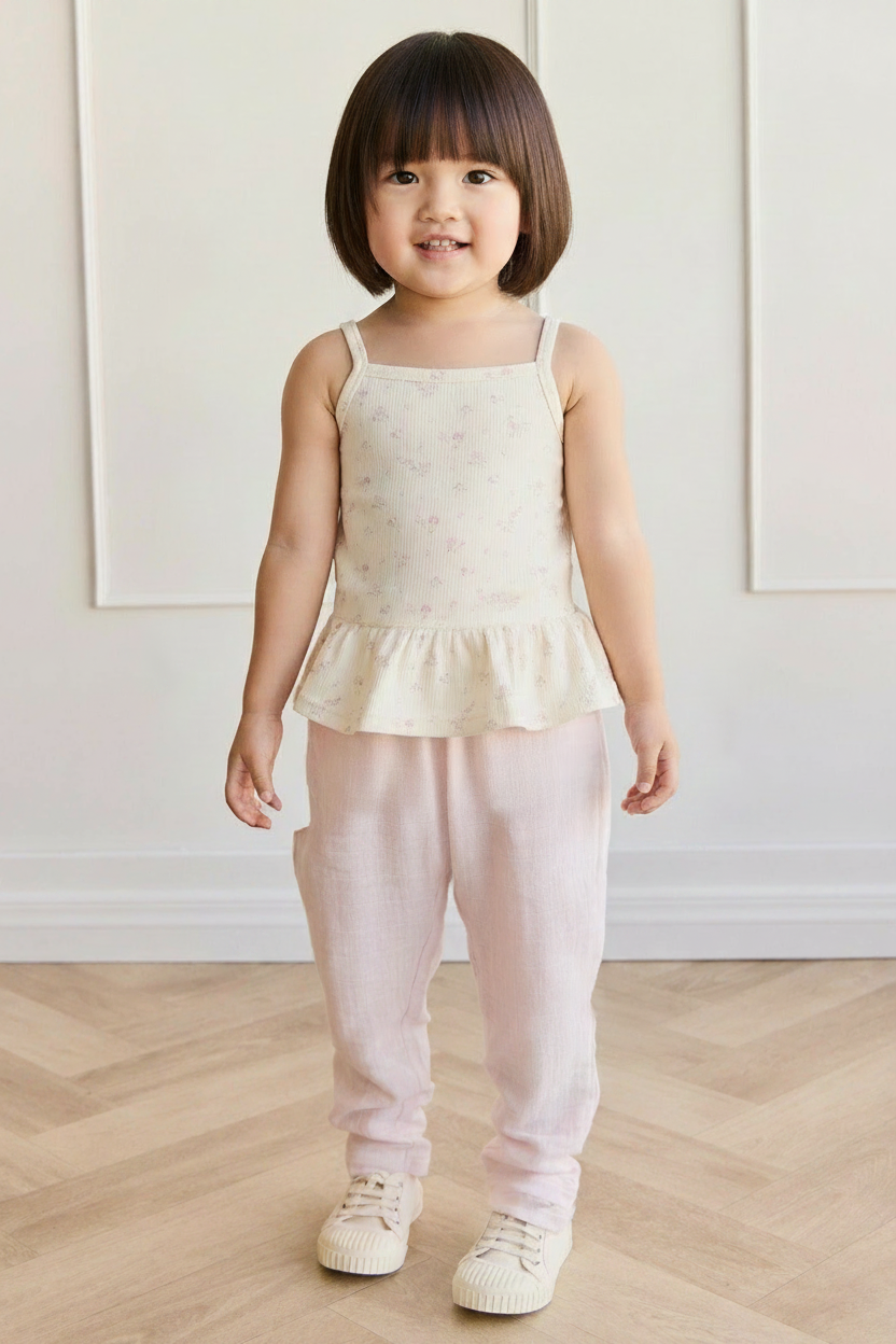 Cotton Muslin Baby Pants - Cinnamon