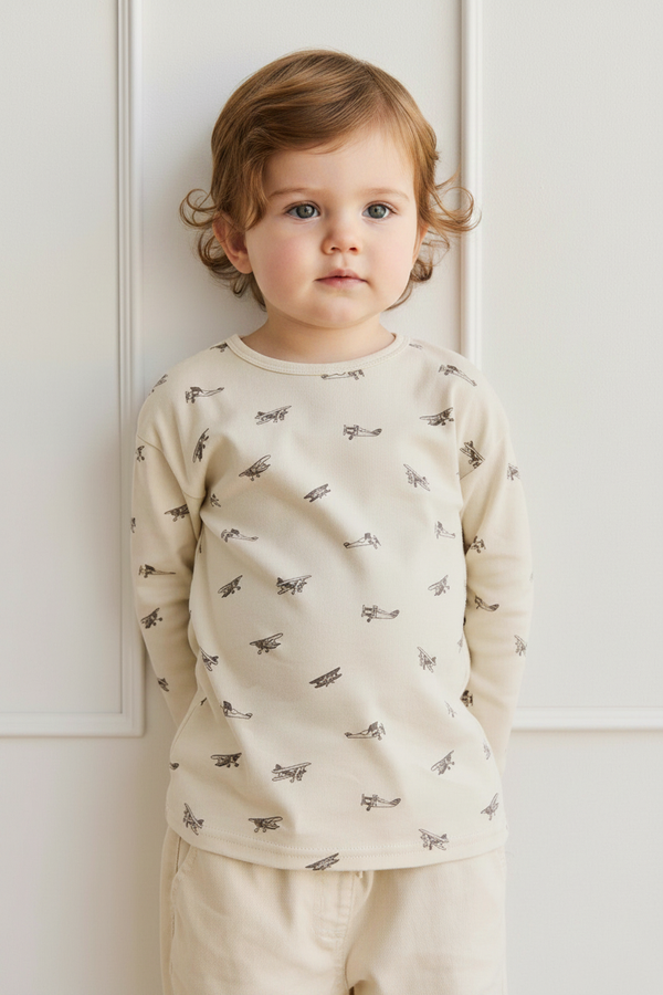Cotton Baby Top - Oatmeal