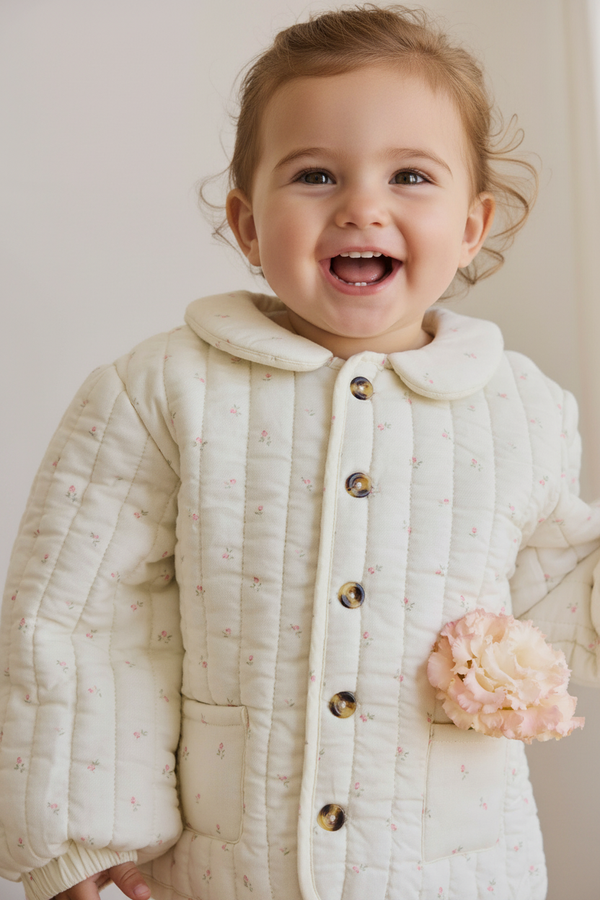 Organic Cotton Baby Jacket - Dusty Rose