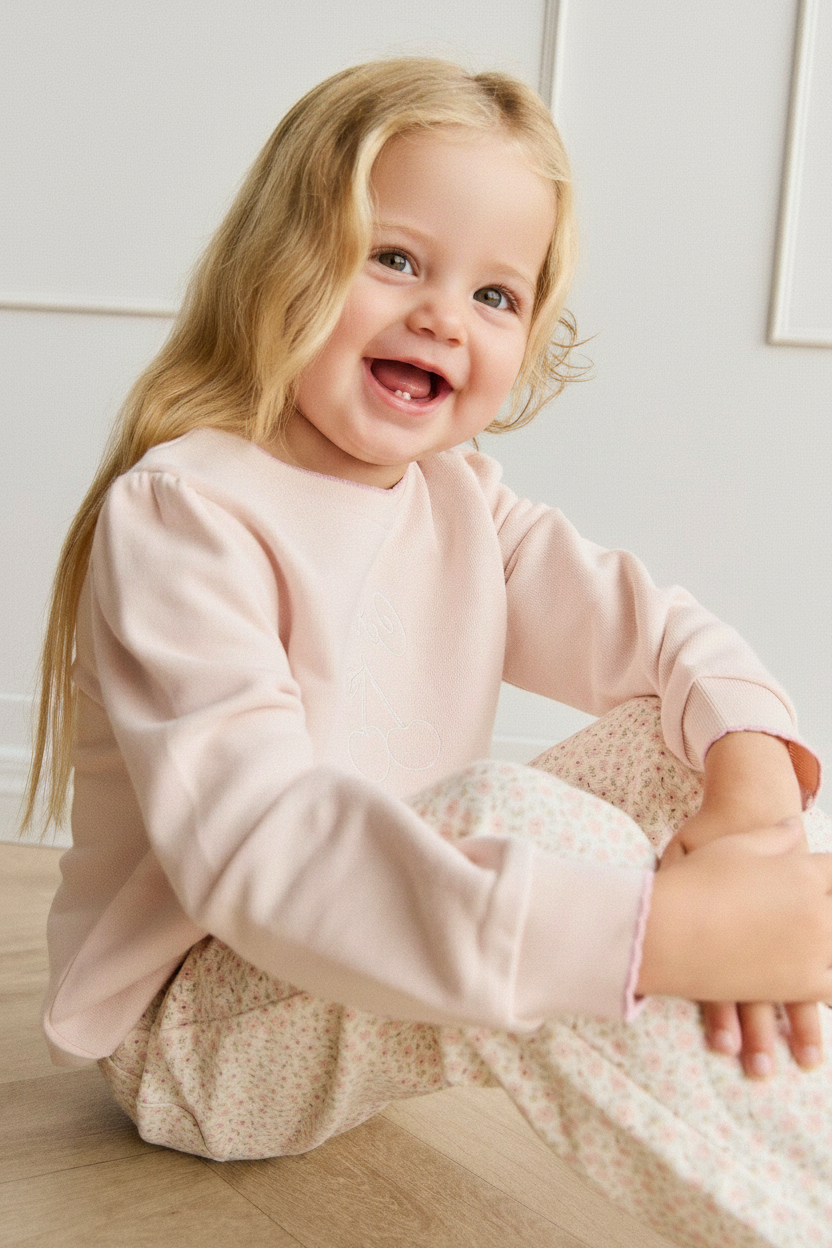 Cotton Baby Pants - Rose Pink