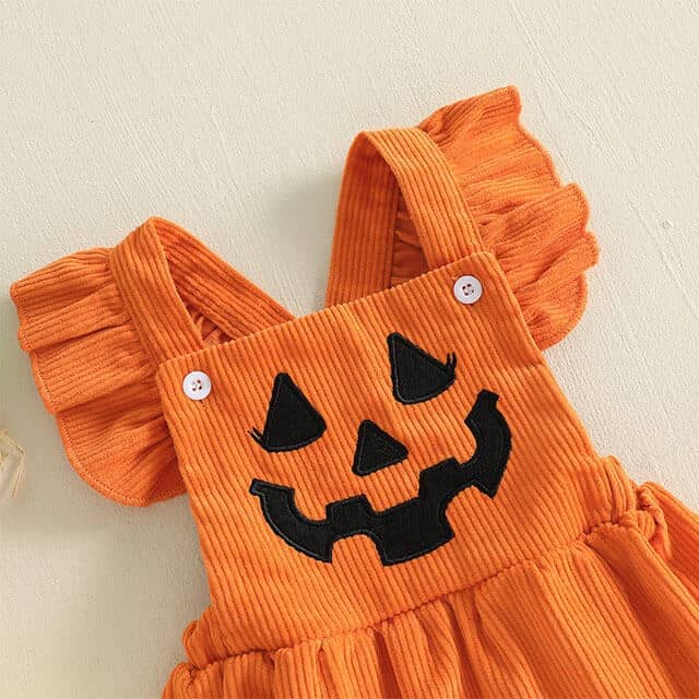 Fly Sleeve Halloween Corduroy Toddler Dress