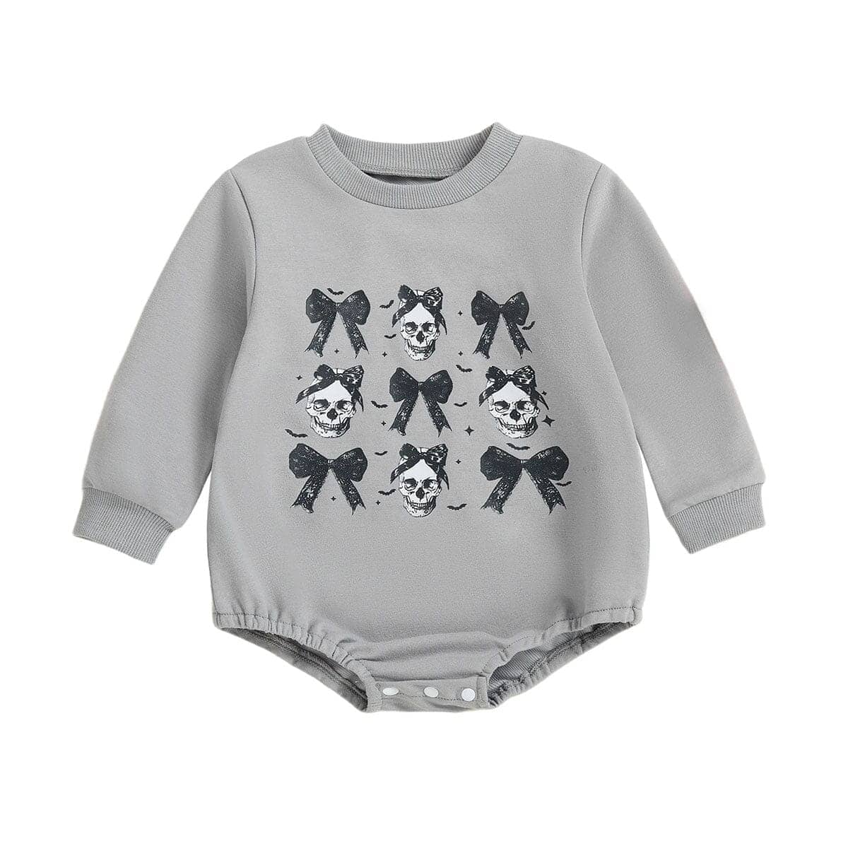 Long Sleeve Halloween Bows Baby Bodysuit
