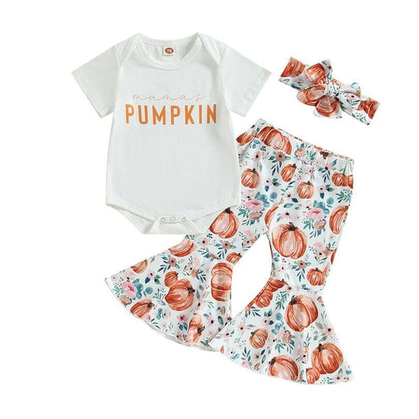 Mama's Pumpkin Flared Pants Set