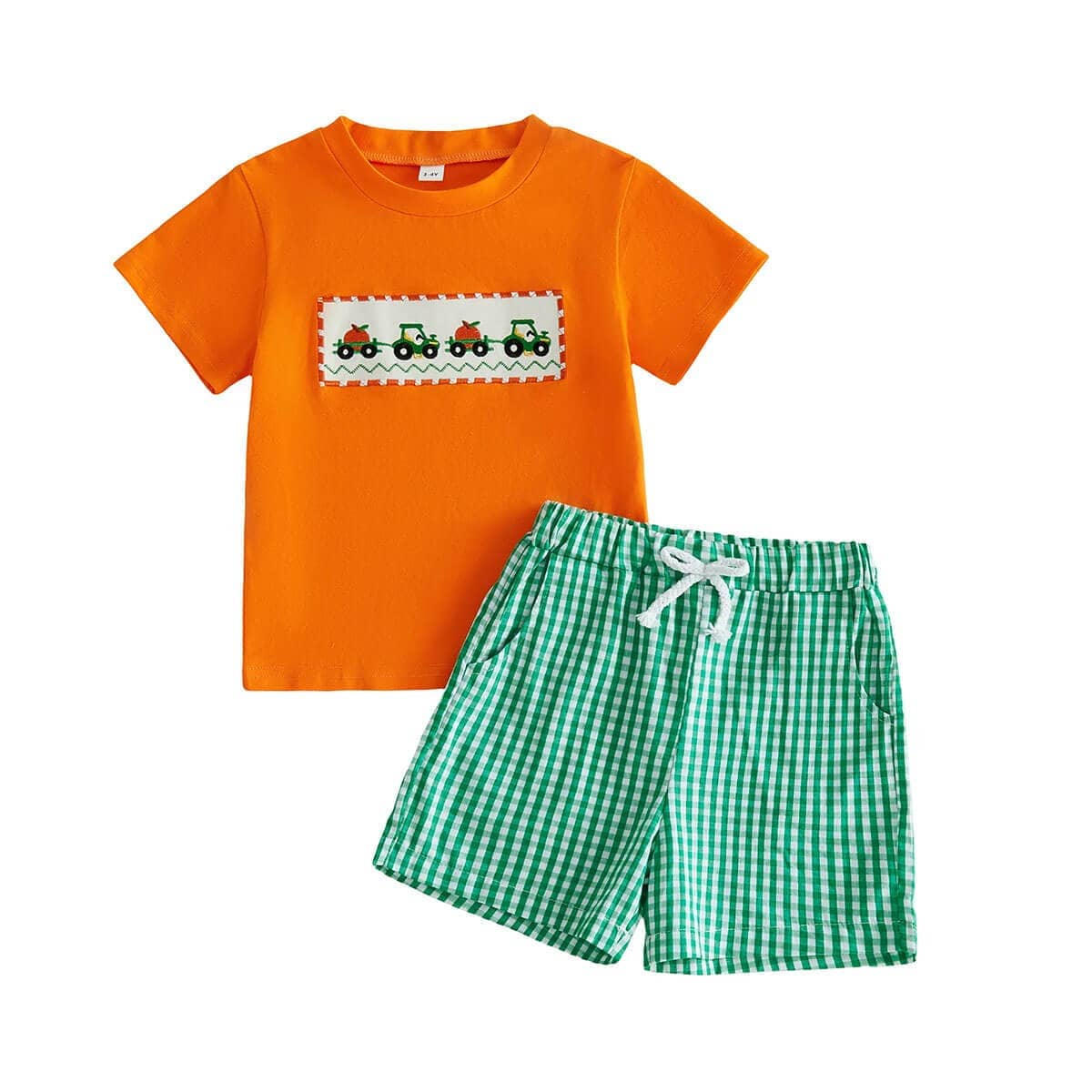 Short Sleeve Pumpkin Harvest Toddler Set