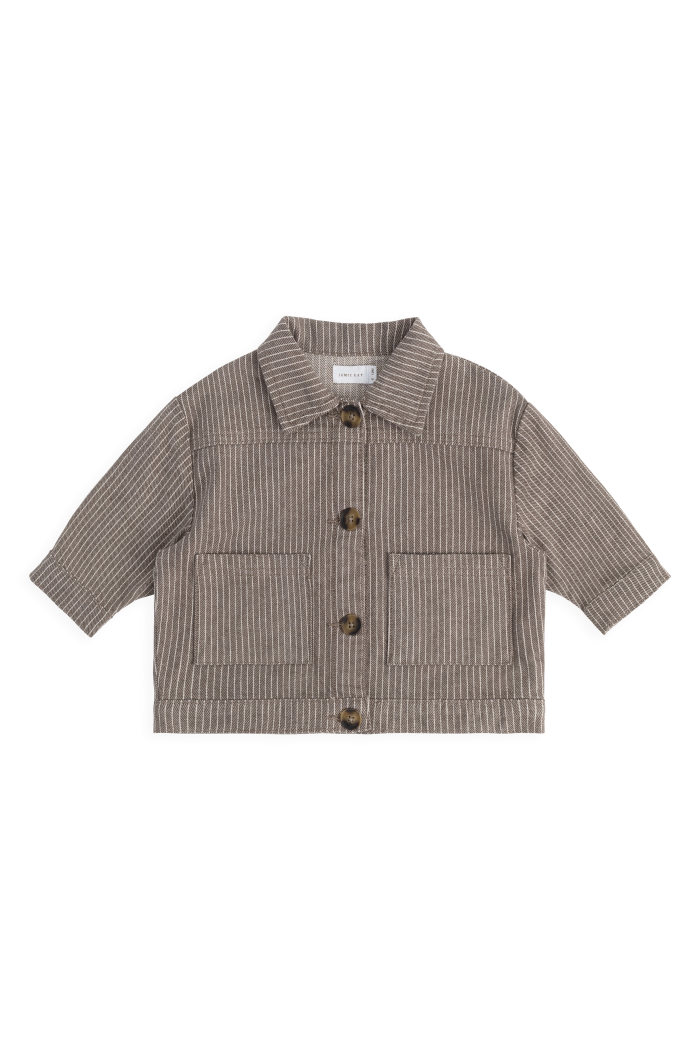 Axel Jacket-Mini Pinstripe Cassava / Iroko