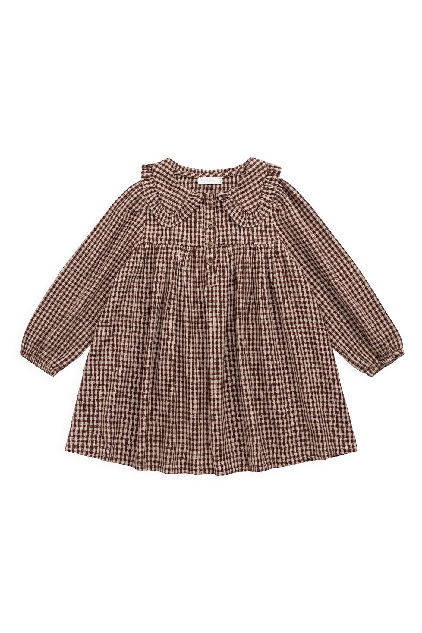 Organic Cotton Ira Dress - Cinnamon Gingham