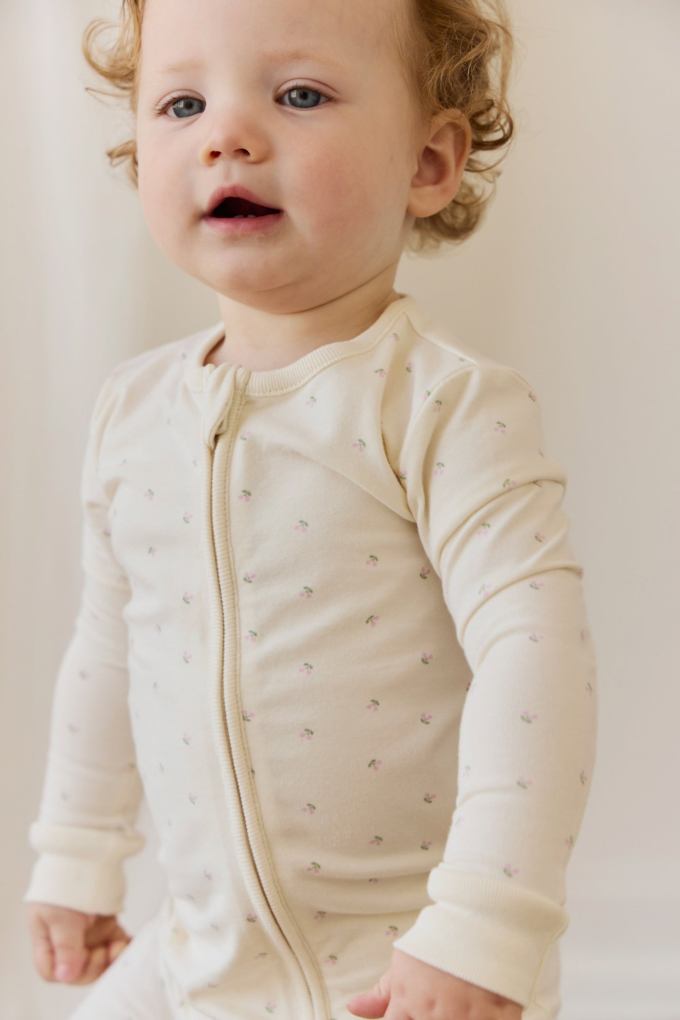 Organic Cotton Jude Onepiece - Ditsy Cherries