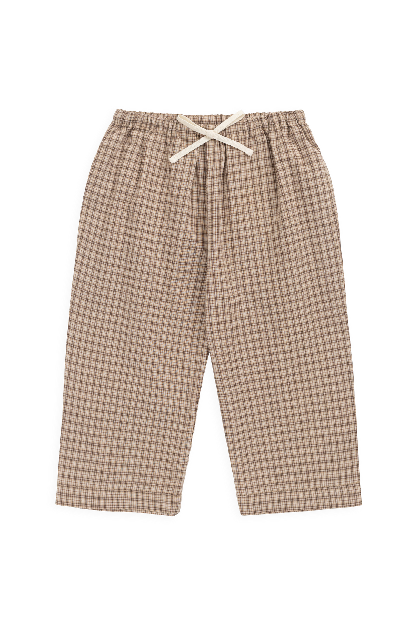 Organic Cotton Kenji Pant - Cabin Check Cocoa