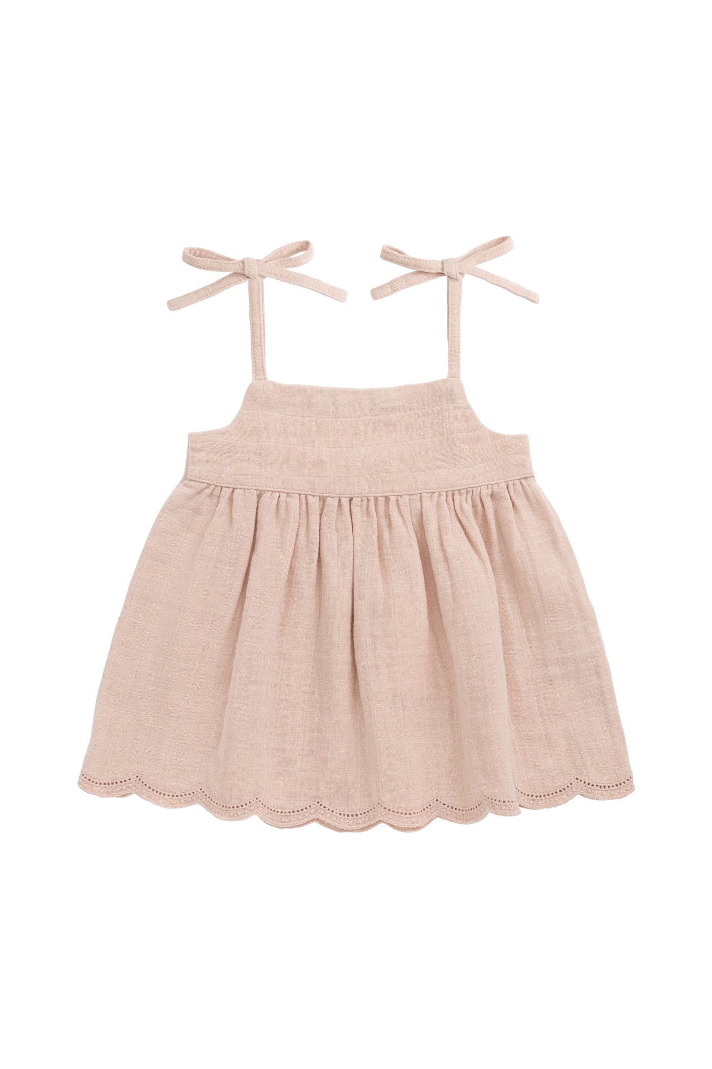 Organic Cotton Muslin Briella Top - Chalky Pink