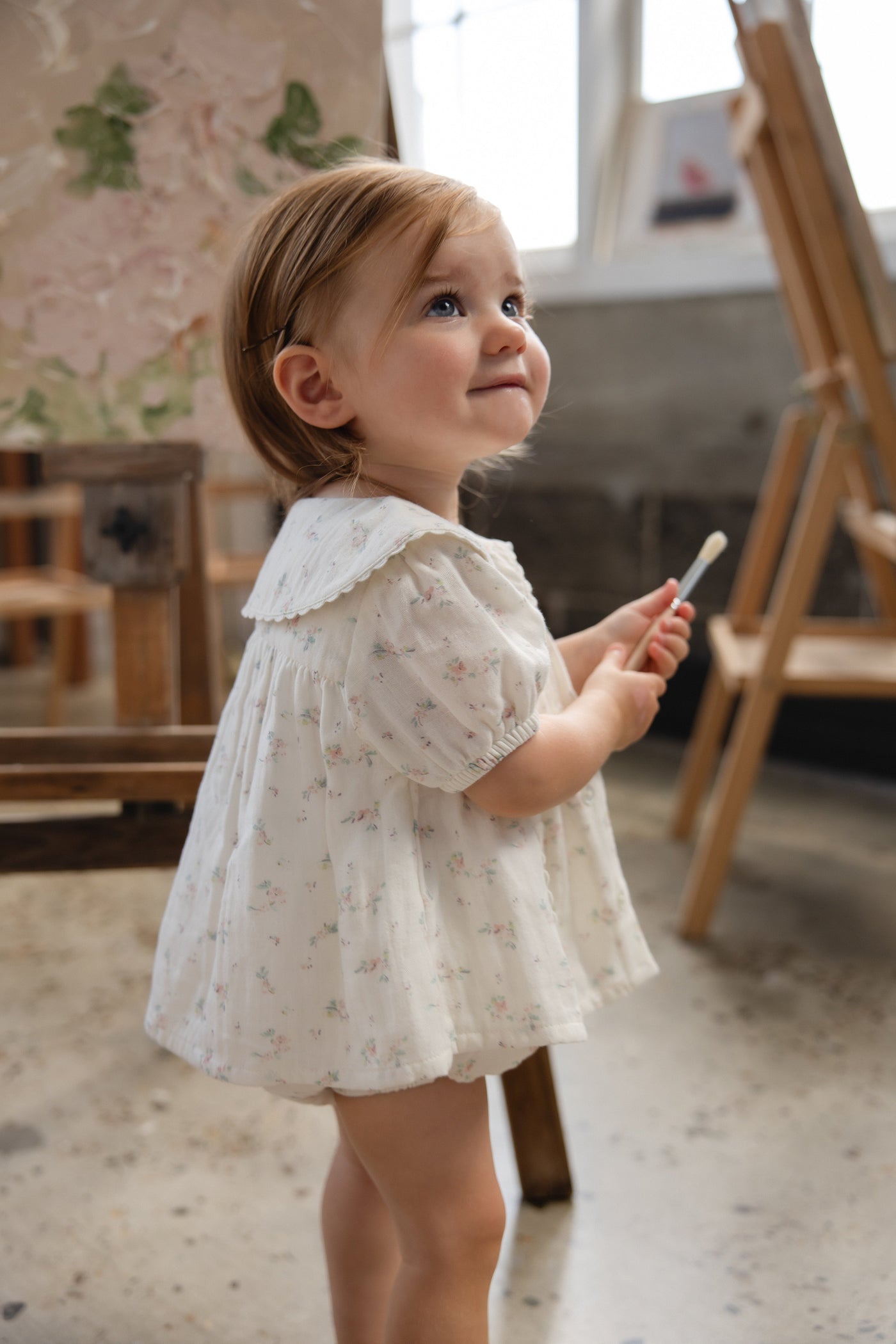 Organic Cotton Muslin Kodi Top - Solange Snow
