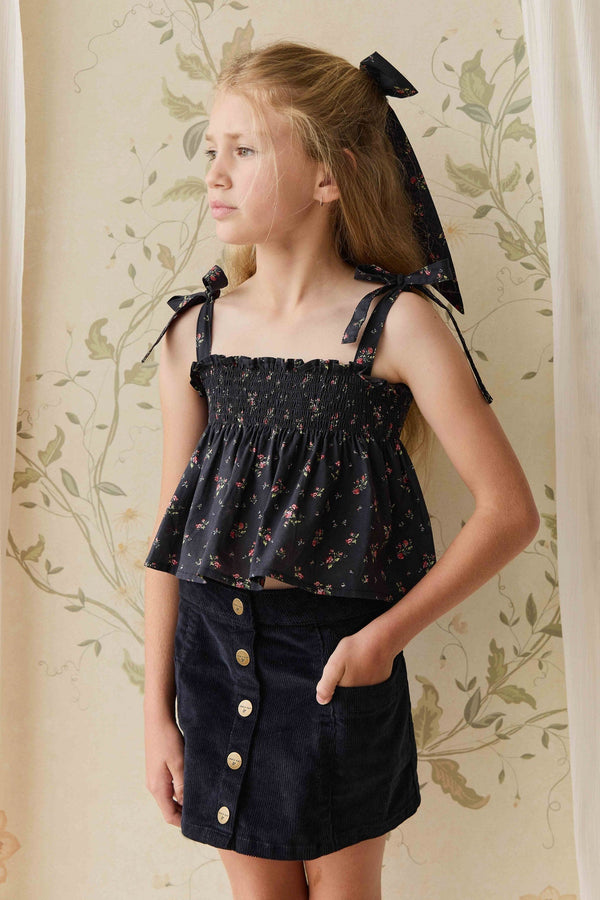 Organic Cotton Odette Top - Bianca Noir