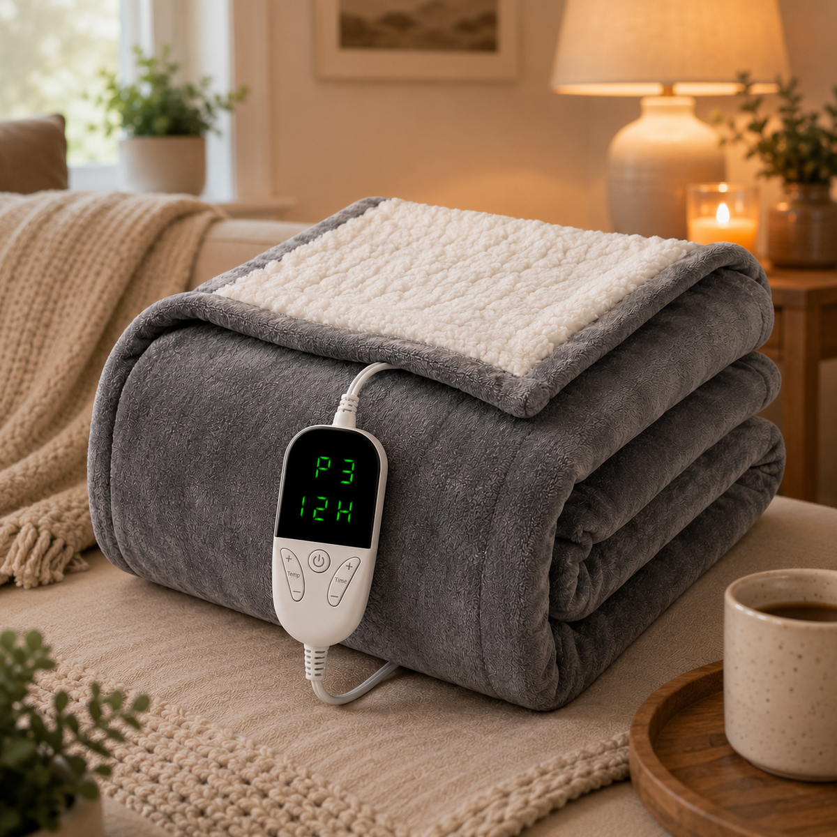 Soft Electric Heated Throw Blanket