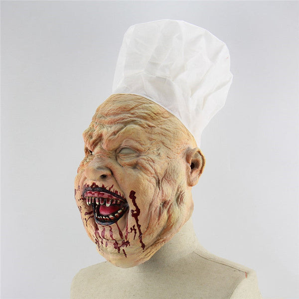 Halloween Chef Mask Full Face Bloody Horror Mask Adult