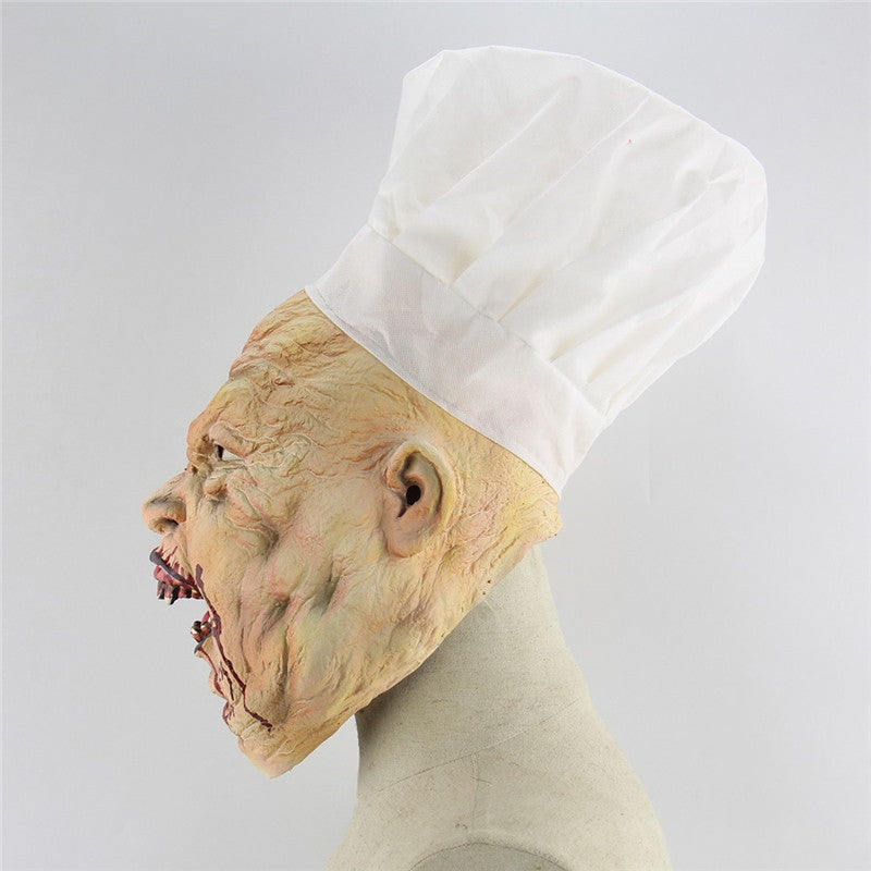 Halloween Chef Mask Full Face Bloody Horror Mask Adult