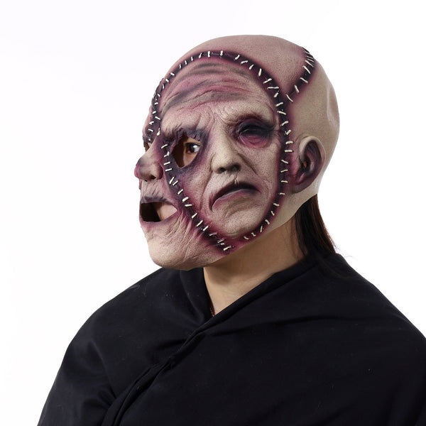 Halloween Mask Three Sided Grimace Latex Cosplay Prop