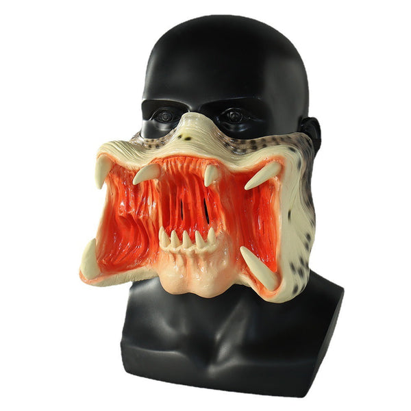 Latex Horror Mask Cannibal Mouth Cosplay Halloween 2025