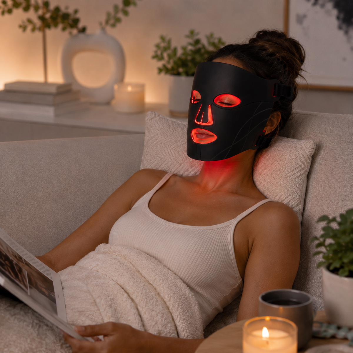 Infrared LED Red Light Therapy Anti-Aging Face Mask - view 3