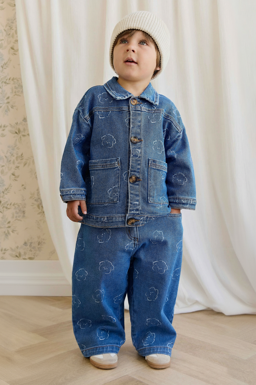 Cotton Baby Pants - Classic Denim - Kumfy Kids (4)