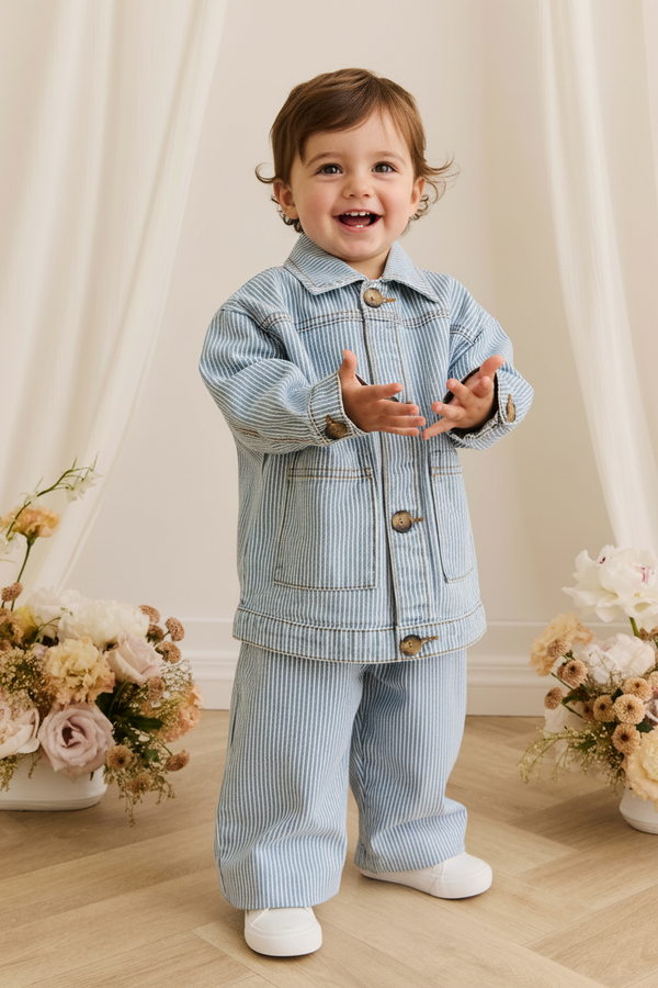 Cotton Baby Pants - Festive Stripe