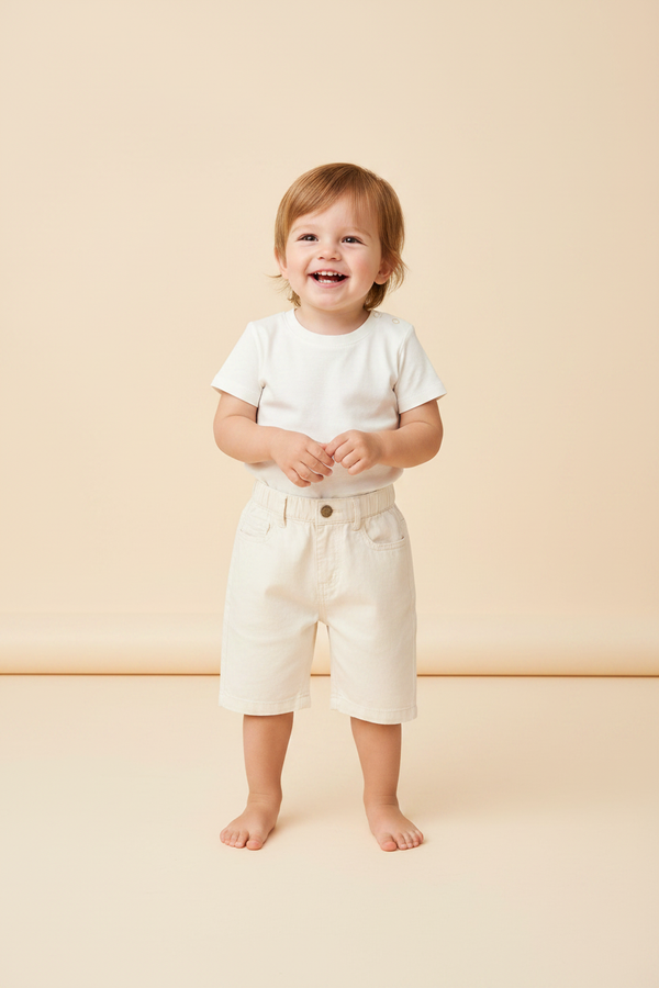 Cotton Baby Pants - Natural