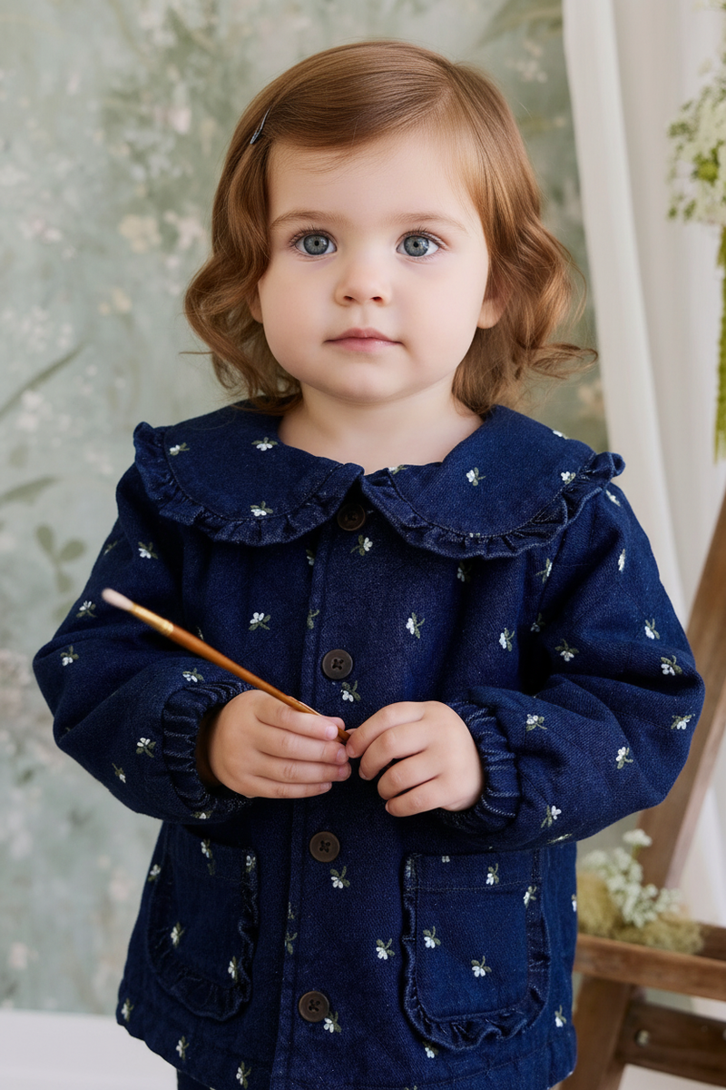 Cotton Baby Jacket - Indigo