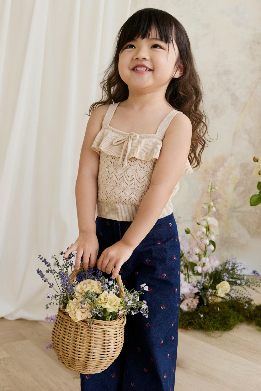 Cotton Baby Pants - Cerise Denim - Kumfy Kids (3)