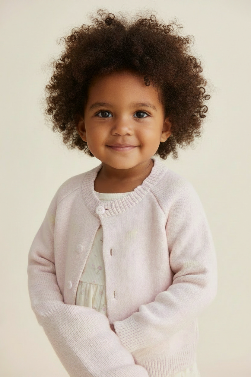 Cotton Baby Sweater - White Heart Print - Kumfy Kids (3)