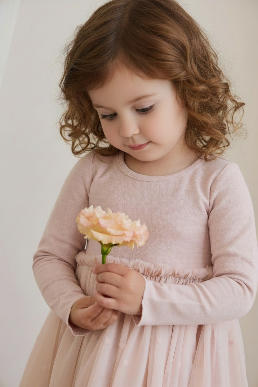 Cotton Baby Dress - Pink Heart Print - Kumfy Kids (3)