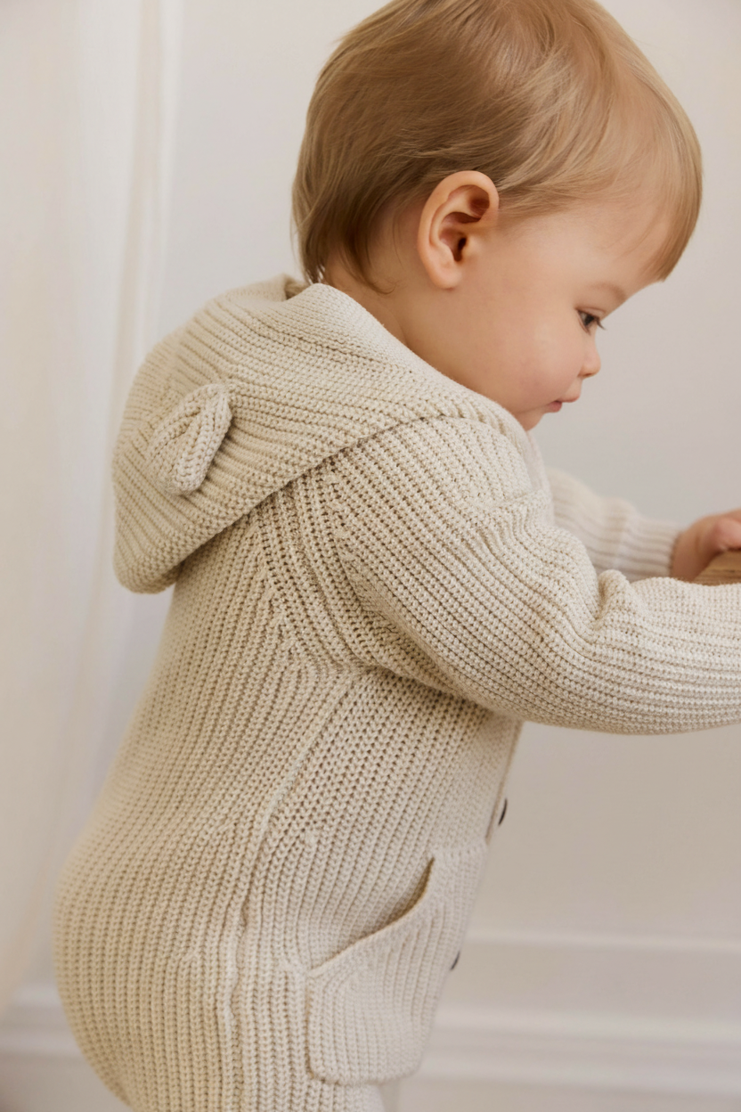 Cotton Baby Romper - Vanilla Cream - Kumfy Kids (3)