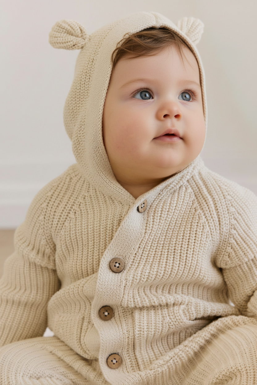 Cotton Baby Romper - Vanilla Cream - Kumfy Kids (5)