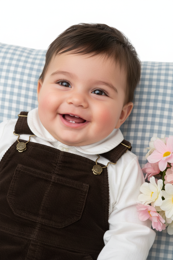 Cotton Baby Pants - Dark Coffee