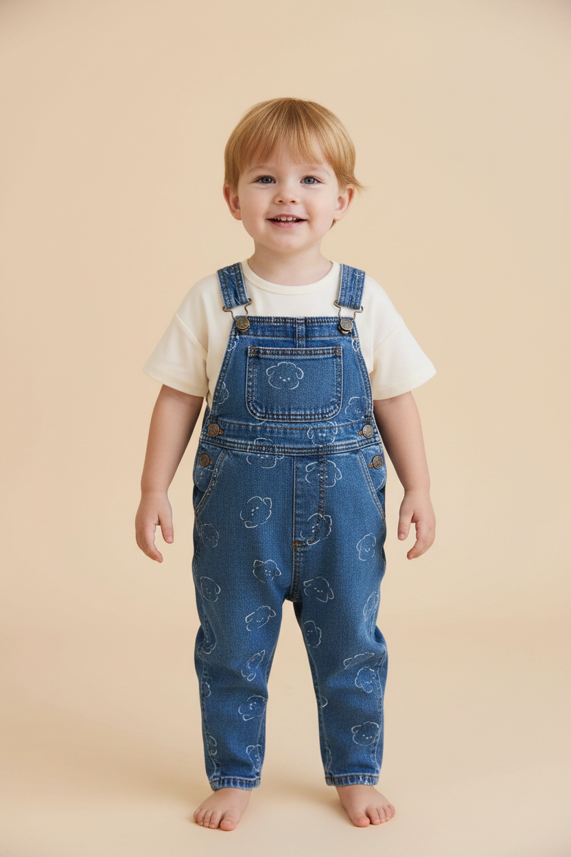 Cotton Baby Pants - Classic Denim - Kumfy Kids