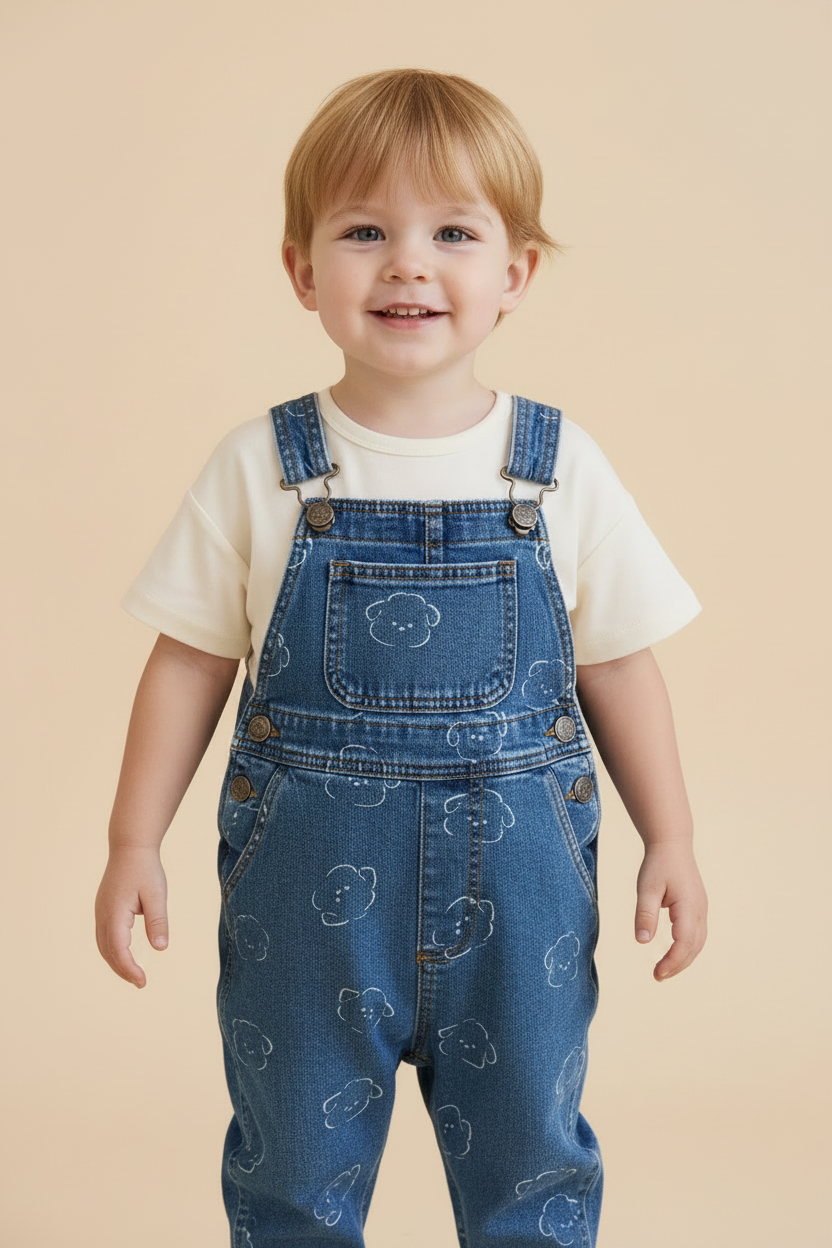Cotton Baby Pants - Classic Denim - Kumfy Kids (3)