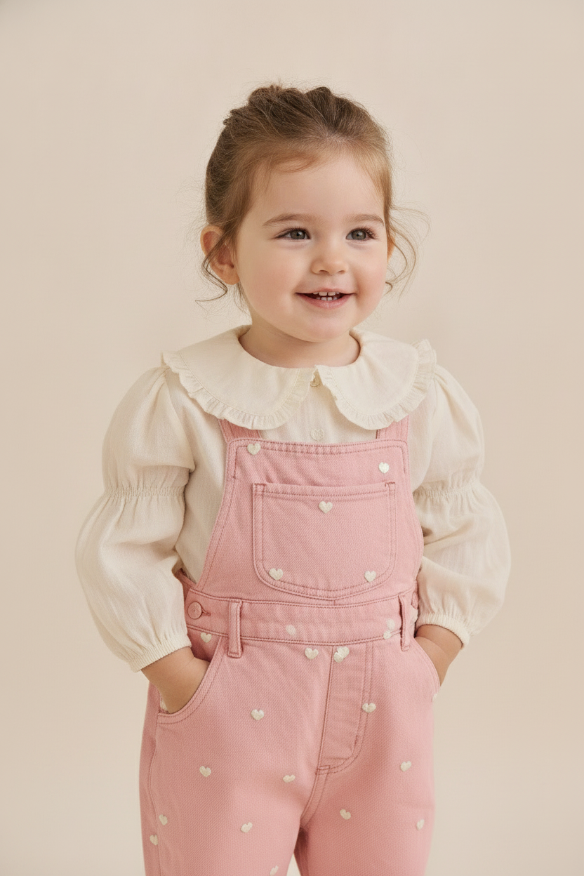 Cotton Baby Pants - Rose Heart Print - Kumfy Kids (3)